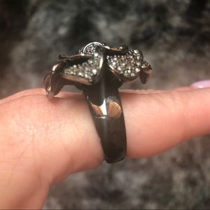 Jewelry - Hematite & Rhinestone Cocktail Ring Jewelry - Hematite & Rhinestone Cocktail Ring